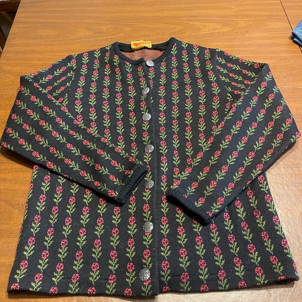 Vintage 1960s Franconia "Rikki" ski sweater, classic "après-ski" apparel.